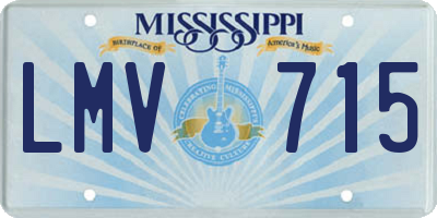 MS license plate LMV715