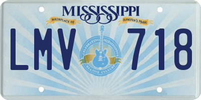 MS license plate LMV718