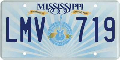 MS license plate LMV719