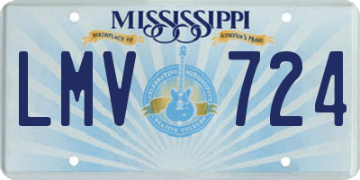 MS license plate LMV724