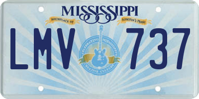 MS license plate LMV737
