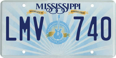MS license plate LMV740