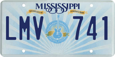 MS license plate LMV741