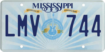 MS license plate LMV744