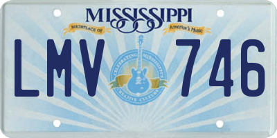 MS license plate LMV746