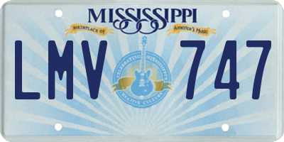 MS license plate LMV747