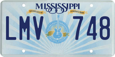 MS license plate LMV748
