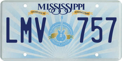 MS license plate LMV757