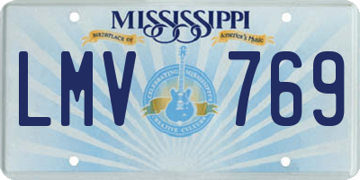 MS license plate LMV769