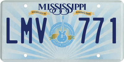 MS license plate LMV771