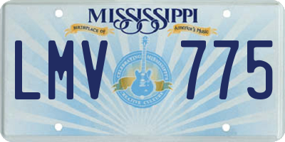 MS license plate LMV775