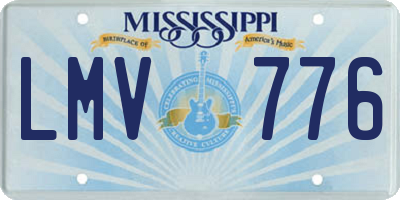 MS license plate LMV776