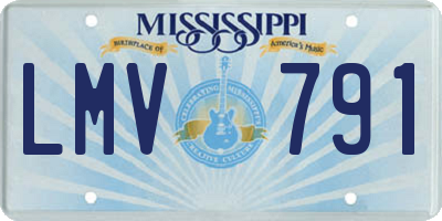 MS license plate LMV791