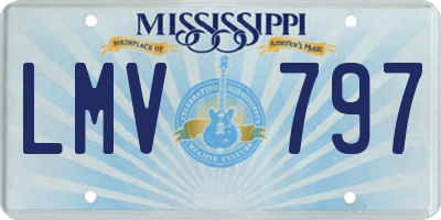 MS license plate LMV797