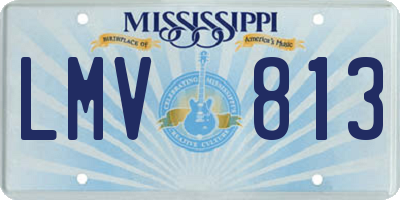 MS license plate LMV813