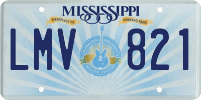 MS license plate LMV821