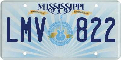 MS license plate LMV822