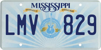 MS license plate LMV829