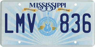 MS license plate LMV836