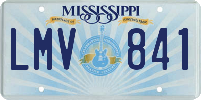 MS license plate LMV841