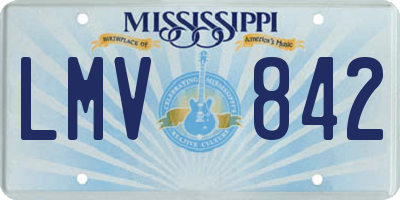 MS license plate LMV842