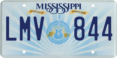 MS license plate LMV844