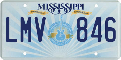 MS license plate LMV846
