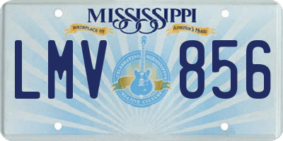 MS license plate LMV856