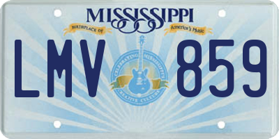 MS license plate LMV859