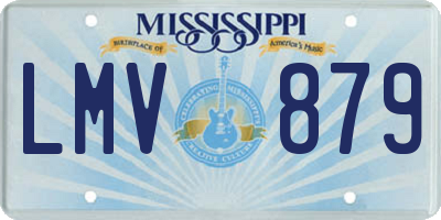 MS license plate LMV879