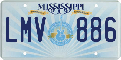 MS license plate LMV886
