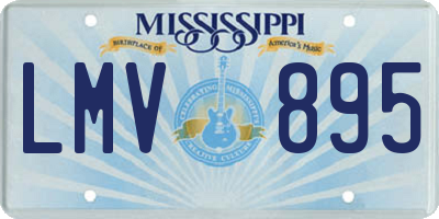 MS license plate LMV895