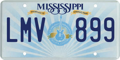 MS license plate LMV899