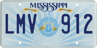 MS license plate LMV912