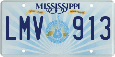 MS license plate LMV913
