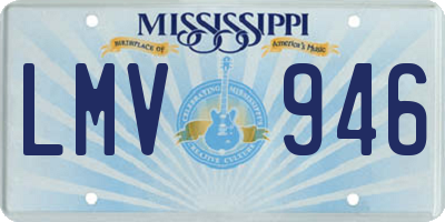 MS license plate LMV946
