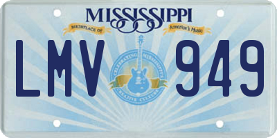 MS license plate LMV949