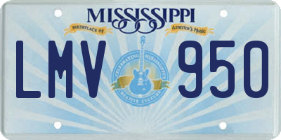 MS license plate LMV950