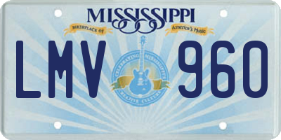 MS license plate LMV960