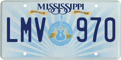 MS license plate LMV970
