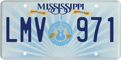 MS license plate LMV971
