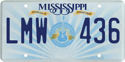 MS license plate LMW436