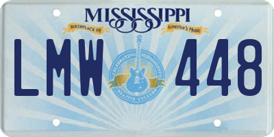 MS license plate LMW448