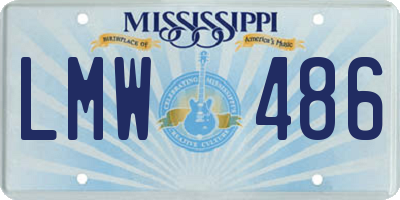 MS license plate LMW486