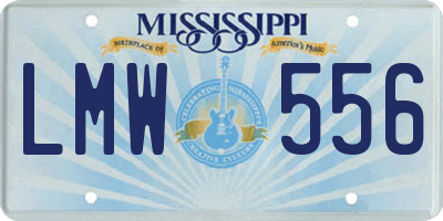 MS license plate LMW556