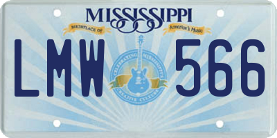MS license plate LMW566