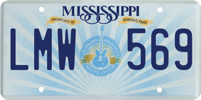 MS license plate LMW569