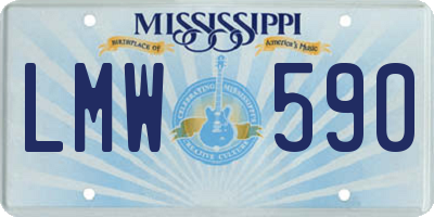 MS license plate LMW590
