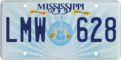 MS license plate LMW628