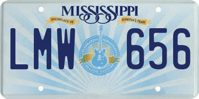 MS license plate LMW656